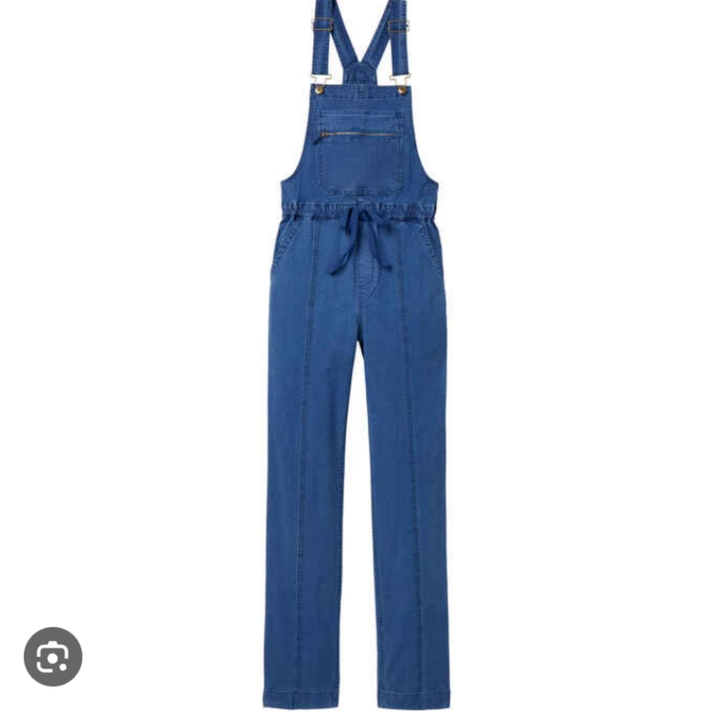 Duluth Trading Co Square Bib Overalls with drawstring waist